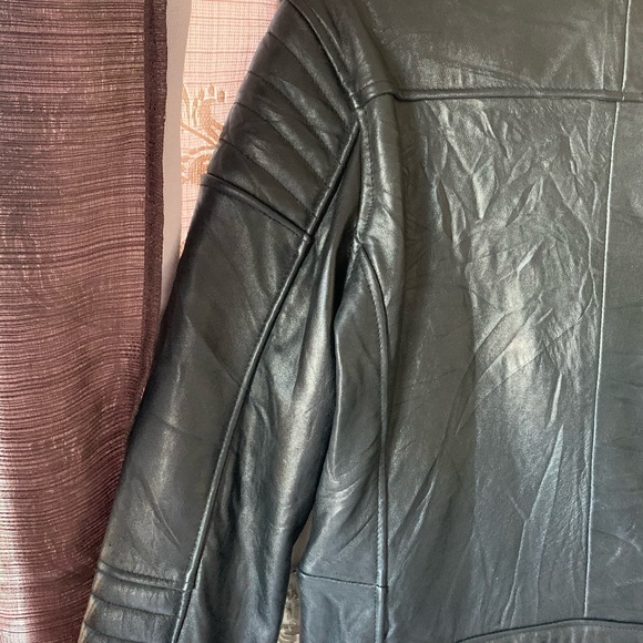 DEADWOOD Recycled women leather jacket, designer - Picture 7 of 13